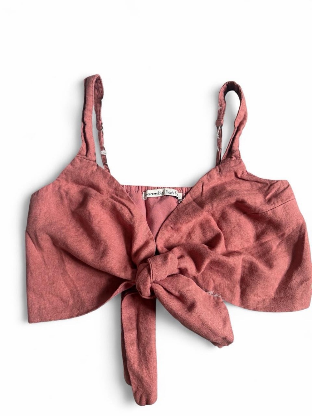 Abercrombie & Fitch Rose Tie-Front Crop Cami